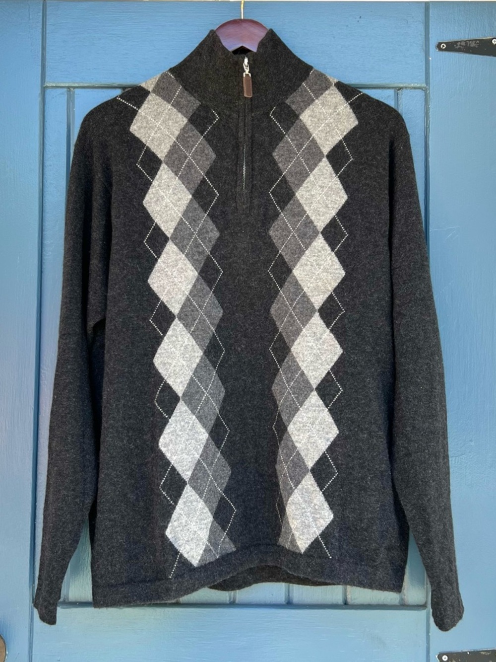 Impermeable Platinum 100% Cashmere Half-Zip Sweater Men’s Size Large